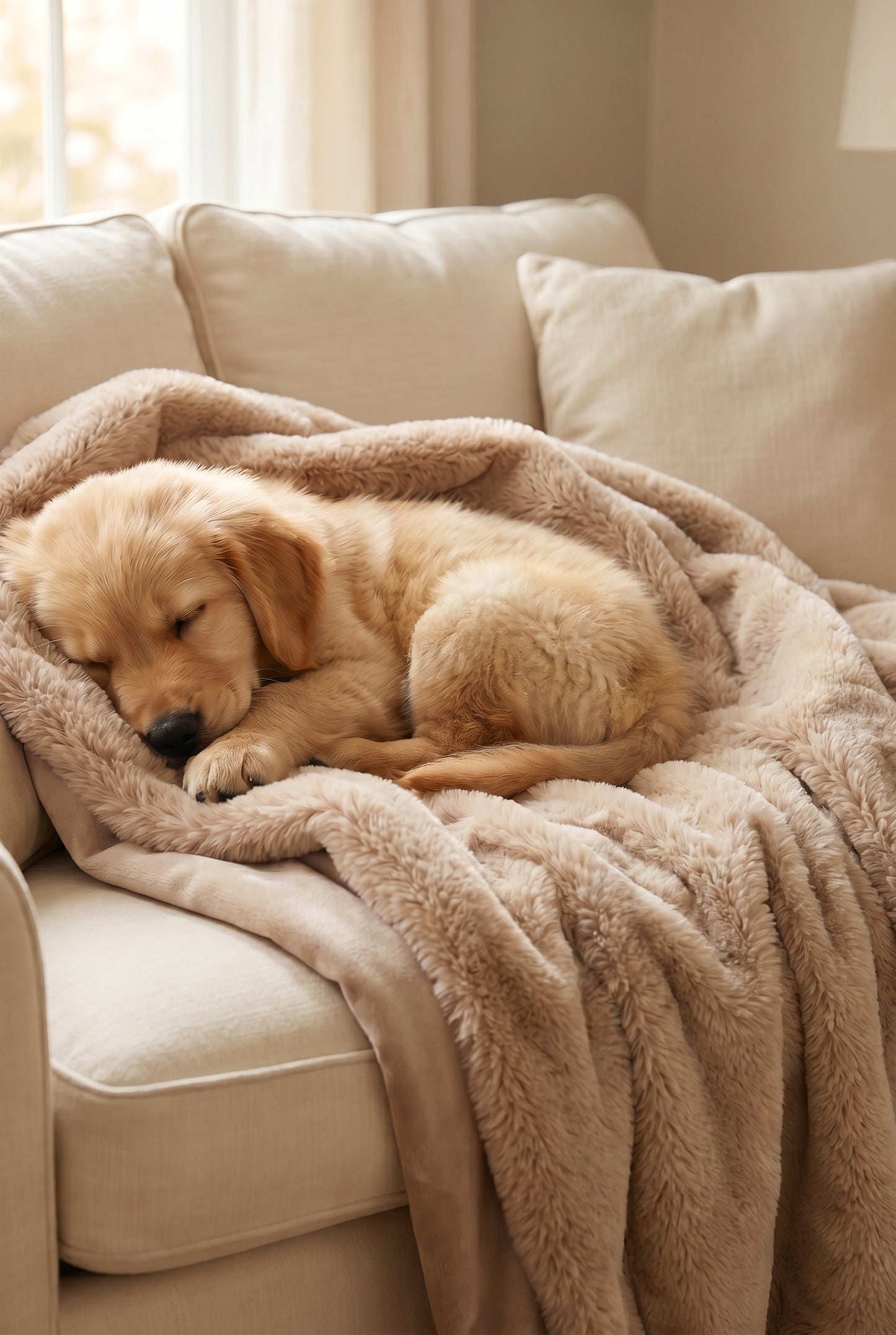 Almond Faux Fur Blanket - Love My Human
