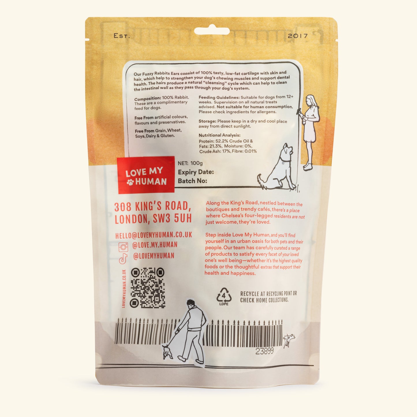 Fuzzy Rabbit Ears - Love My Human