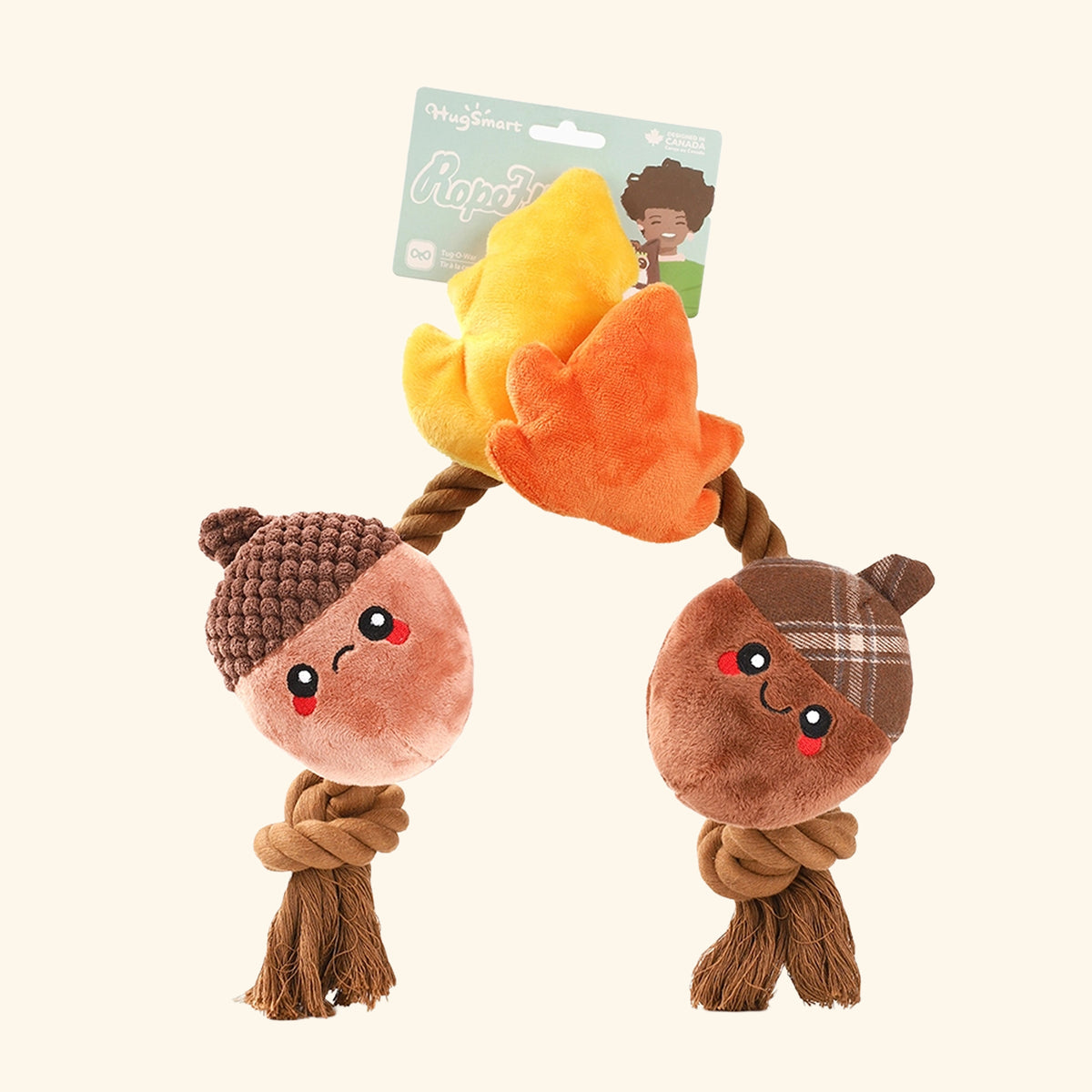 Autumn Acorn Rope Toy
