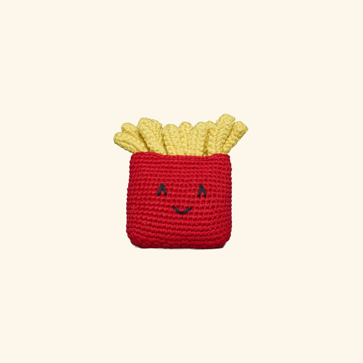French Fries Knit Dog Toy