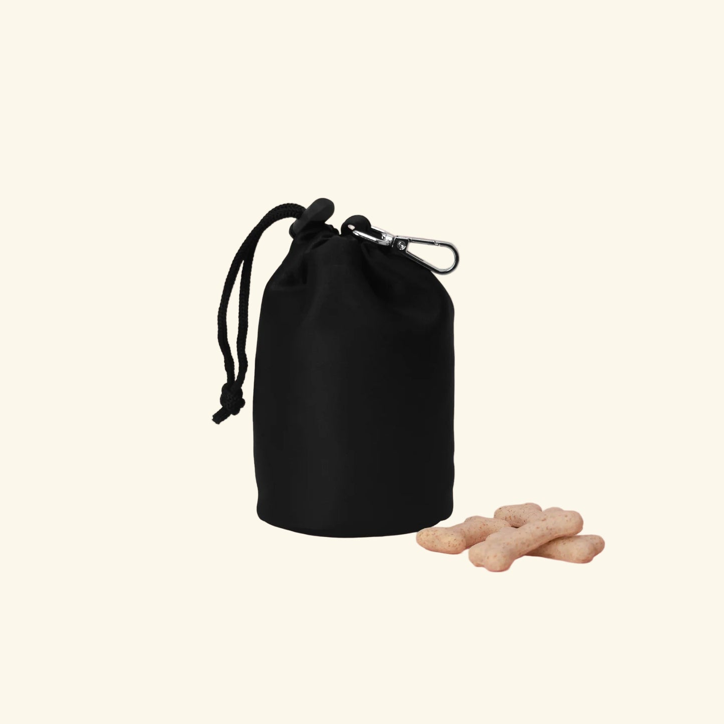 Black Nylon Drawstring Treat Pouch