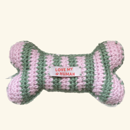 Crochet Stripe Bone Toy