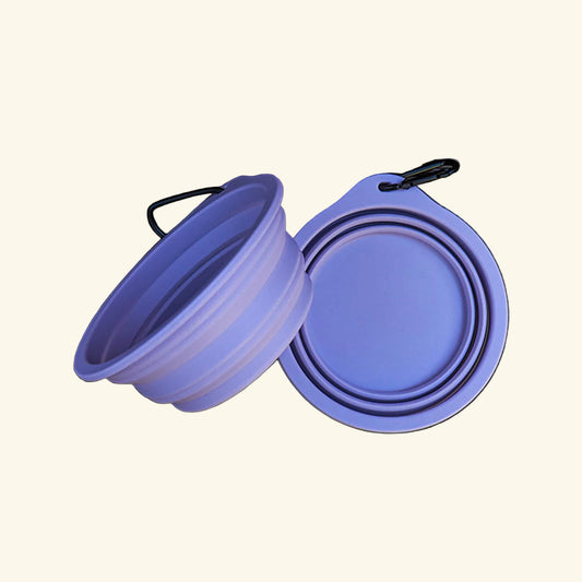 Lilac Collapsible Water Bowl Silicon