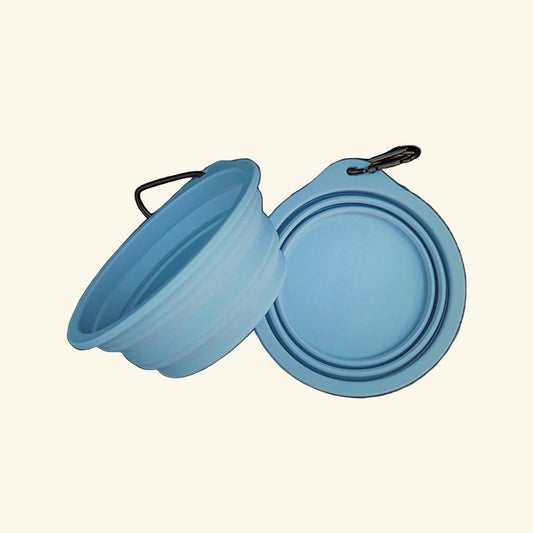 Sky Blue Collapsible Water Bowl Silicon