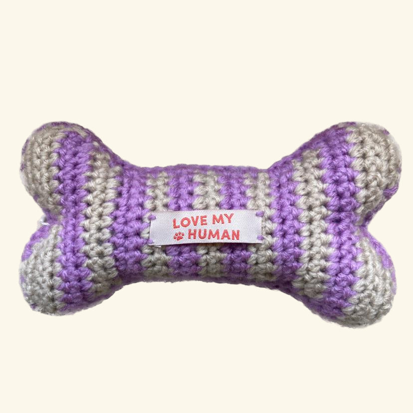 Crochet Stripe Bone Toy