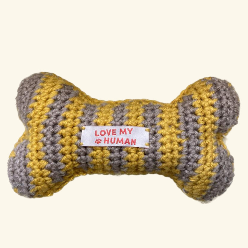 Crochet Stripe Bone Toy