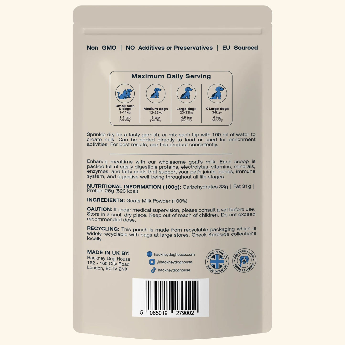 Whole Goats Milk Topper