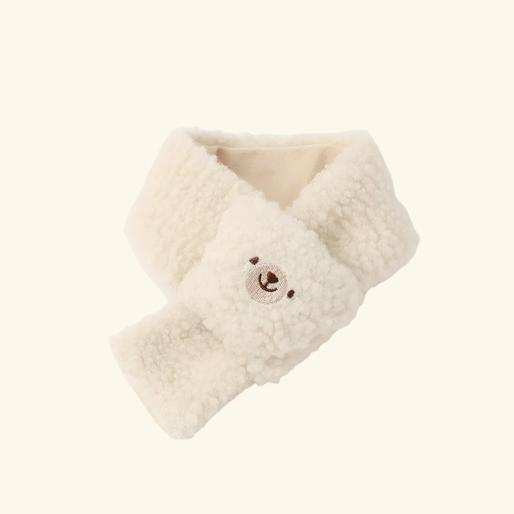 Bear Boa Mufler Beige