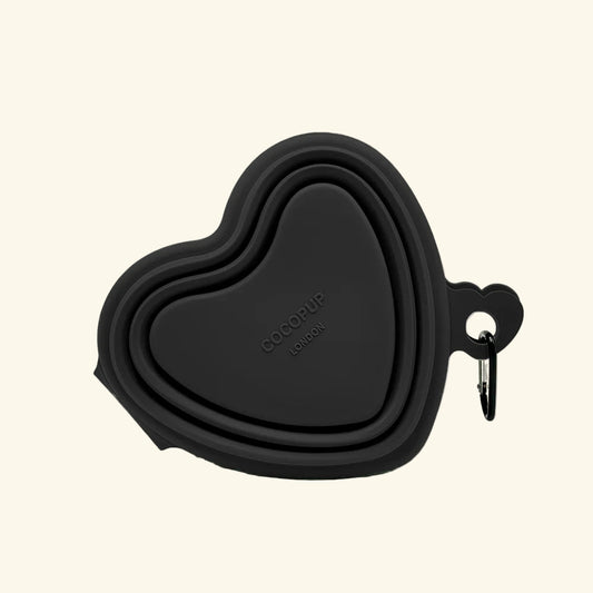 Black Heart Collapsible Bowl