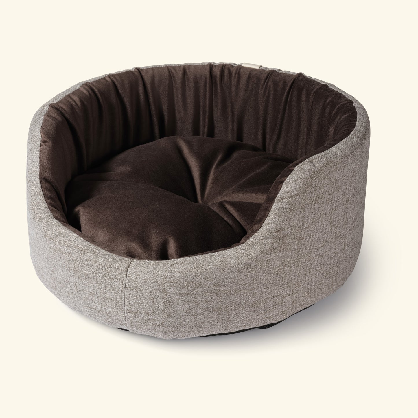 Grey and Black Velvet Slumber Dog Bed - Love My Human