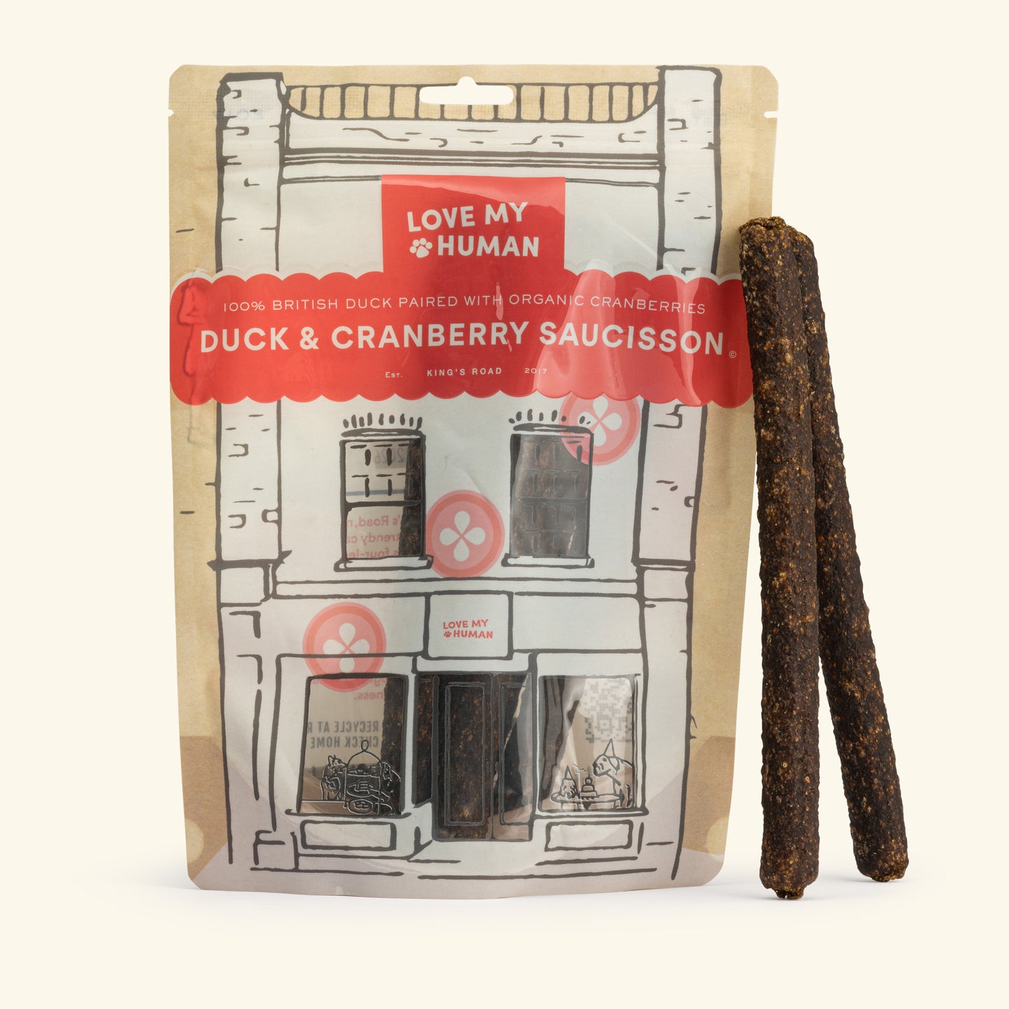 Duck & Cranberry Saucisson - Love My Human