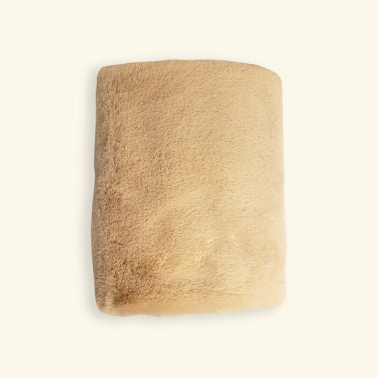 Almond Faux Fur Blanket - Love My Human