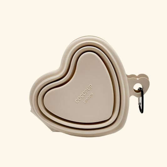 Pink Heart Collapsible Bowl