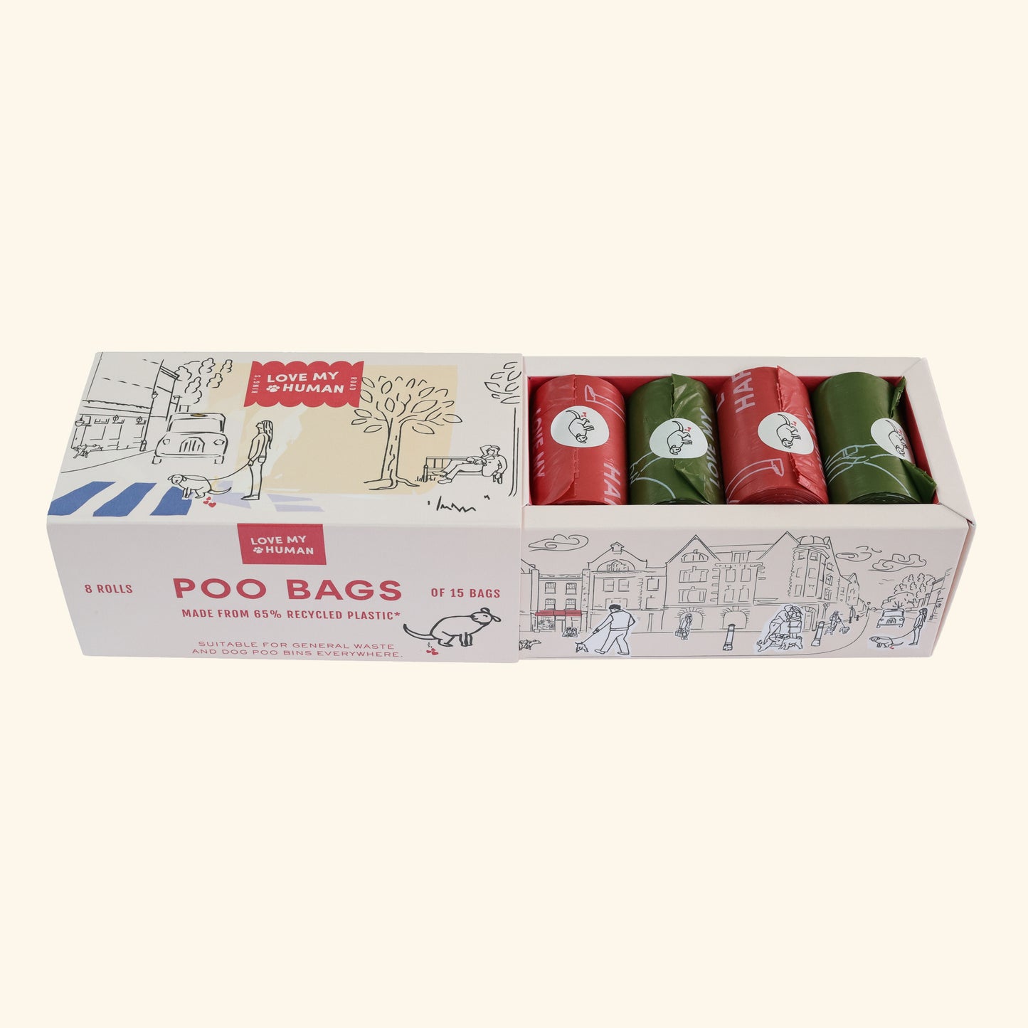 Poo Bags - 8 Rolls - Love My Human