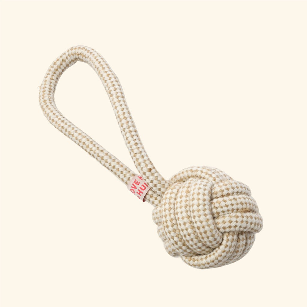 Hemp Rope Toy - Ball - Love My Human