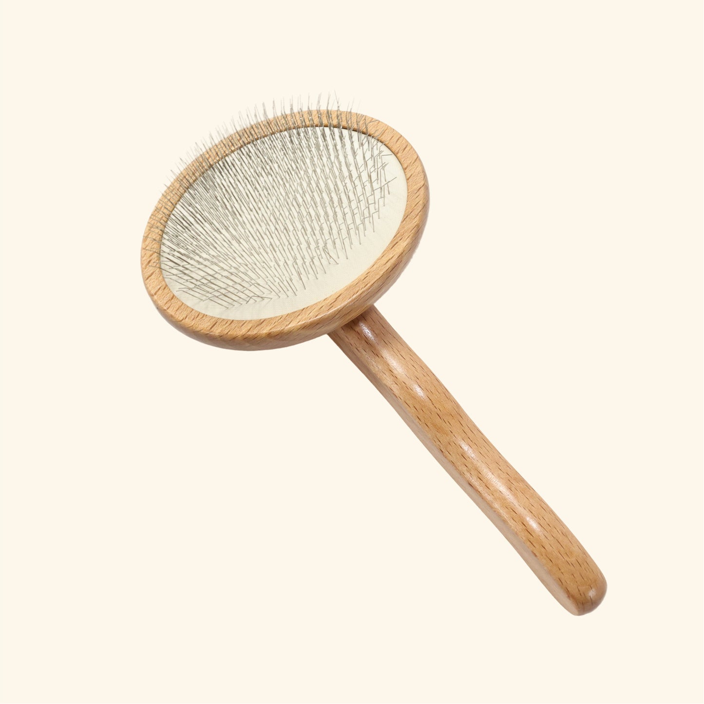 Rounded Wood Slicker Brush - Love My Human
