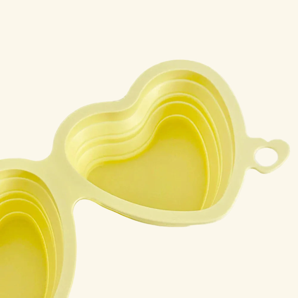 Yellow Heart Collapsible Bowl